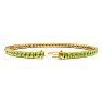 3 Carat Peridot Tennis Bracelet In 14 Karat Yellow Gold, 6 1/2 Inches Image-2