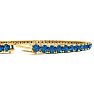 3 1/4 Carat Blue Diamond Tennis Bracelet In 14 Karat Yellow Gold, 8 1/2 Inches Image-3