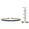 3 1/4 Carat Blue Diamond Tennis Bracelet In 14 Karat Yellow Gold, 8 1/2 Inches Image-4