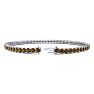 2 3/4 Carat Chocolate Bar Brown Champagne Diamond Tennis Bracelet In 14 Karat White Gold, 7 1/2 Inches Image-2