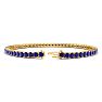 3 3/4 Carat Sapphire Tennis Bracelet In 14 Karat Yellow Gold, 6 1/2 Inches Image-2