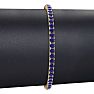 4 1/2 Carat Sapphire Tennis Bracelet In 14 Karat Yellow Gold, 8 Inches Image-5