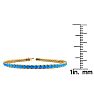 4 1/3 Carat Blue Topaz Tennis Bracelet In 14 Karat Yellow Gold, 7 1/2 Inches Image-4