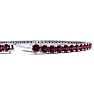 Garnet Bracelet: Garnet Jewelry: 3 1/2 Carat Garnet Tennis Bracelet In 14 Karat White Gold, 7 1/2 Inches Image-3