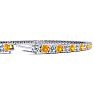 3 2/3 Carat Citrine And Diamond Tennis Bracelet In 14 Karat White Gold, 8 1/2 Inches Image-3