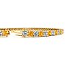3 Carat Citrine And Diamond Tennis Bracelet In 14 Karat Yellow Gold, 7 Inches Image-3