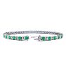 3 Carat Emerald And Diamond Tennis Bracelet In 14 Karat White Gold, 6 1/2 Inches Image-2