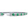 3 1/3 Carat Emerald And Diamond Tennis Bracelet In 14 Karat White Gold, 7 Inches Image-3
