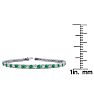 4 1/3 Carat Emerald And Diamond Tennis Bracelet In 14 Karat White Gold, 9 Inches Image-4