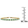 3 3/4 Carat Emerald And Diamond Tennis Bracelet In 14 Karat Yellow Gold, 8 Inches Image-4