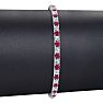 Ruby Bracelet; Ruby Tennis Bracelet; 3 1/2 Carat Ruby And Diamond Tennis Bracelet In 14 Karat White Gold Image-5