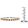 Ruby Bracelet; Ruby Tennis Bracelet; 3 1/2 Carat Ruby And Diamond Tennis Bracelet In 14 Karat Yellow Gold Image-4