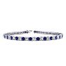 2 2/3 Carat Tanzanite And Diamond Tennis Bracelet In 14 Karat White Gold, 8 Inches Image-1