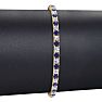 3 Carat Tanzanite And Diamond Tennis Bracelet In 14 Karat Yellow Gold, 9 Inches Image-5