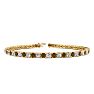 3 1/4 Carat Chocolate Bar Brown Champagne And White Diamond Tennis Bracelet In 14 Karat Yellow Gold, 8 1/2 Inches Image-1