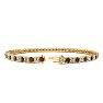 3 1/4 Carat Chocolate Bar Brown Champagne And White Diamond Tennis Bracelet In 14 Karat Yellow Gold, 8 1/2 Inches Image-2