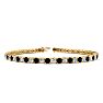 3 Carat Black And White Diamond Tennis Bracelet In 14 Karat Yellow Gold, 8 Inches Image-1
