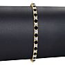 3 1/4 Carat Black And White Diamond Tennis Bracelet In 14 Karat Yellow Gold, 8 1/2 Inches Image-5