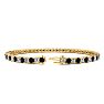 3 1/2 Carat Black And White Diamond Tennis Bracelet In 14 Karat Yellow Gold, 9 Inches Image-2