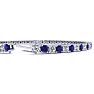 4 Carat Sapphire And Diamond Tennis Bracelet In 14 Karat White Gold, 8 1/2 Inches Image-3