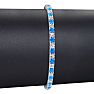 2 3/4 Carat Blue Topaz And Diamond Tennis Bracelet In 14 Karat White Gold, 6 Inches Image-5