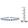 3 1/3 Carat Blue Topaz And Diamond Tennis Bracelet In 14 Karat White Gold, 7 Inches Image-4