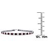 Garnet Bracelet: Garnet Jewelry: 2 3/4 Carat Garnet And Diamond Tennis Bracelet In 14 Karat White Gold, 6 1/2 Inches Image-4
