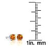 1/2 Carat Round Shape Citrine Stud Earrings In Sterling Silver Image-3