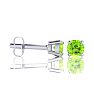 1/2 Carat Round Shape Peridot Stud Earrings In Sterling Silver Image-2