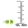 1/2 Carat Round Shape Peridot Stud Earrings In Sterling Silver Image-3