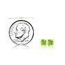 1/2 Carat Round Shape Peridot Stud Earrings In Sterling Silver Image-4
