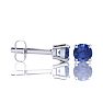 1/2 Carat Round Shape Tanzanite Stud Earrings In Sterling Silver Image-2