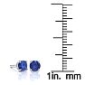 1/2 Carat Round Shape Tanzanite Stud Earrings In Sterling Silver Image-3