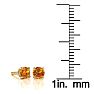 1/2 Carat Round Shape Citrine Stud Earrings In 14K Yellow Gold Over Sterling Silver Image-3