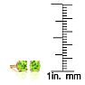 1/2 Carat Round Shape Peridot Stud Earrings In 14K Yellow Gold Over Sterling Silver Image-3