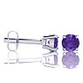 2 Carat Round Shape Amethyst Stud Earrings In Sterling Silver Image-2
