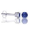 1 3/4 Carat Round Shape Tanzanite Stud Earrings In Sterling Silver Image-2