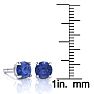 1 3/4 Carat Round Shape Tanzanite Stud Earrings In Sterling Silver Image-3