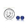 1 3/4 Carat Round Shape Tanzanite Stud Earrings In Sterling Silver Image-4