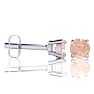 1-3/4 Carat Round Shape Morganite Earrings Studs In Sterling Silver Image-2