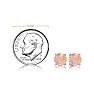 1-3/4 Carat Round Shape Morganite Earrings Studs In Sterling Silver Image-4