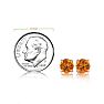 2 Carat Round Shape Citrine Stud Earrings In 14K Rose Gold Over Sterling Silver Image-4