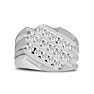 Men's 1ct Diamond Ring In 10K White Gold, I-J-K, I1-I2 Image-1