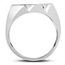 Men's 1ct Diamond Ring In 10K White Gold, I-J-K, I1-I2 Image-4