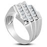 Men's 1ct Diamond Ring In 10K White Gold, I-J-K, I1-I2 Image-6