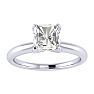 3/4ct Radiant Cut Diamond Solitaire Engagement Ring In 14K White Gold Image-1