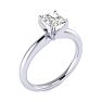3/4ct Radiant Cut Diamond Solitaire Engagement Ring In 14K White Gold Image-2