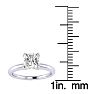 3/4ct Radiant Cut Diamond Solitaire Engagement Ring In 14K White Gold Image-4