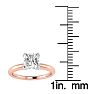 3/4ct Radiant Cut Diamond Solitaire Engagement Ring In 14K Rose Gold Image-4