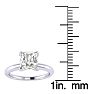 1ct Radiant Cut Diamond Solitaire Engagement Ring In 14K White Gold Image-4